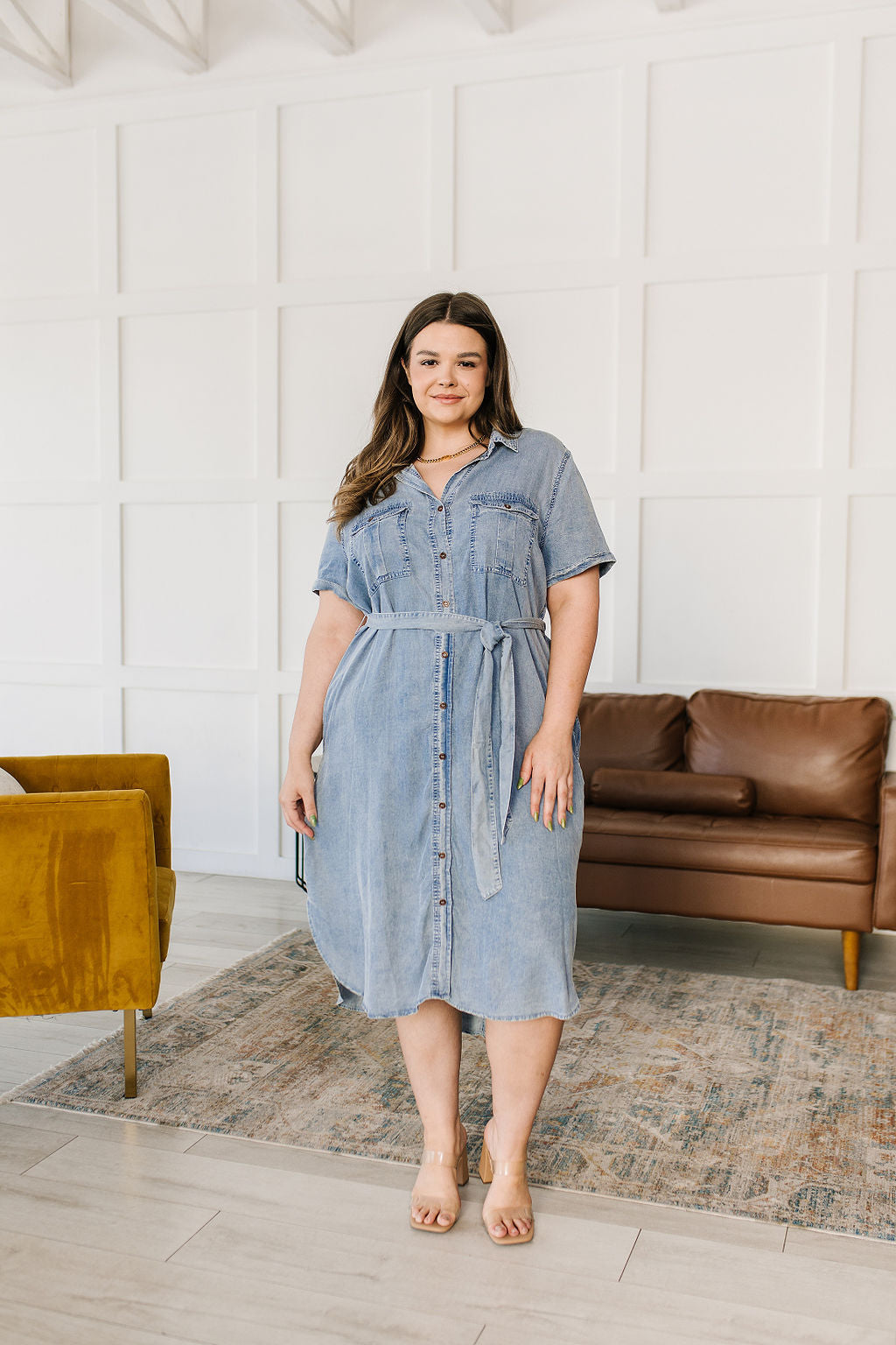 Wait For It Denim Shirtdress - Shop All Around Divas