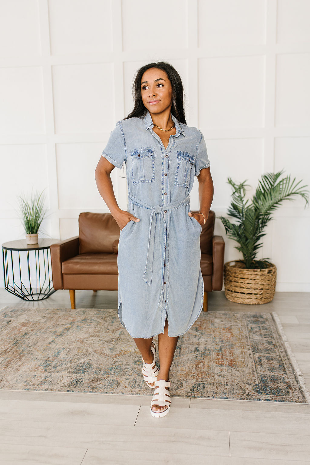 Wait For It Denim Shirtdress - Shop All Around Divas