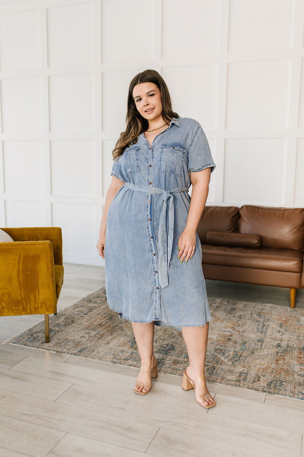 Wait For It Denim Shirtdress - Shop All Around Divas