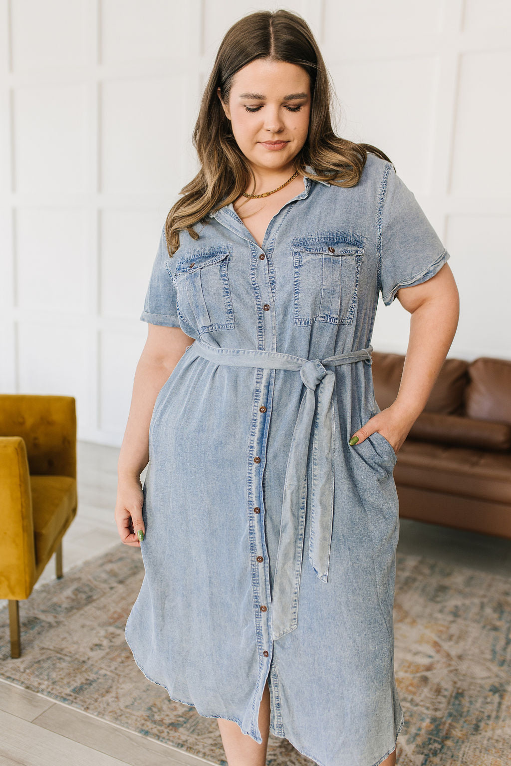 Wait For It Denim Shirtdress - Shop All Around Divas