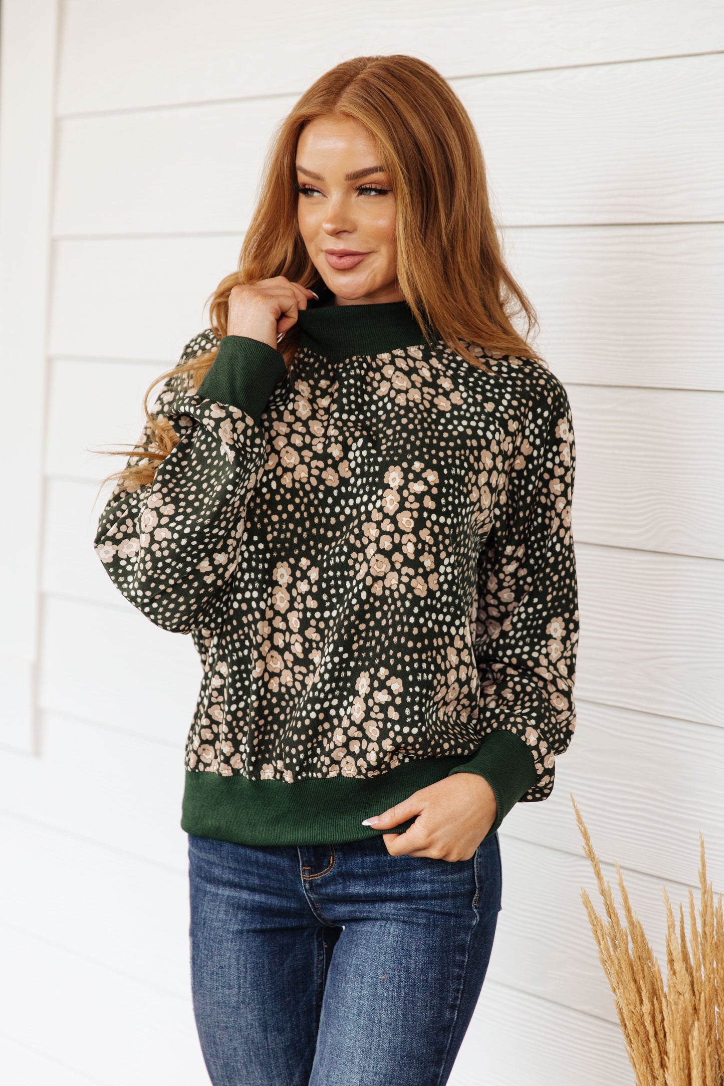 Where Are We Going Mock Neck Pullover - Shop All Around Divas