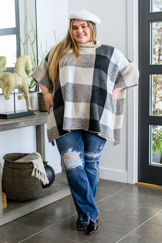 Your Next Favorite Roll Neck Sweater Poncho - Shop All Around Divas