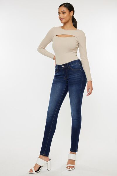 Kancan Mid Rise Gradient Skinny Jeans - Shop All Around Divas