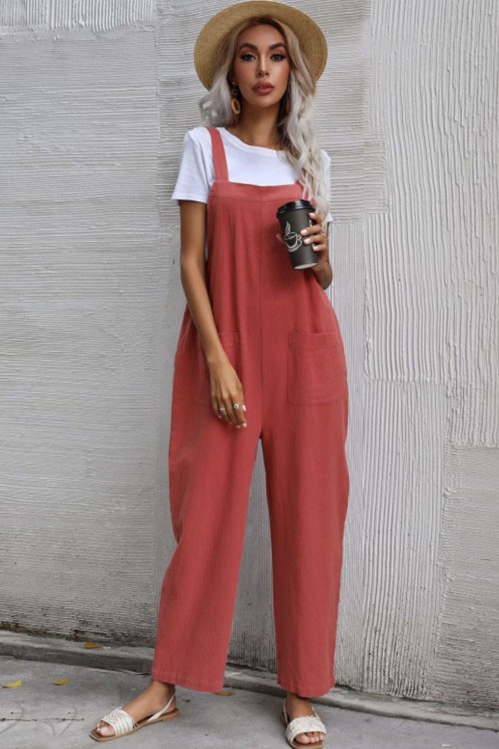 Spring Fever Wide Leg Overalls - 2 Colors
