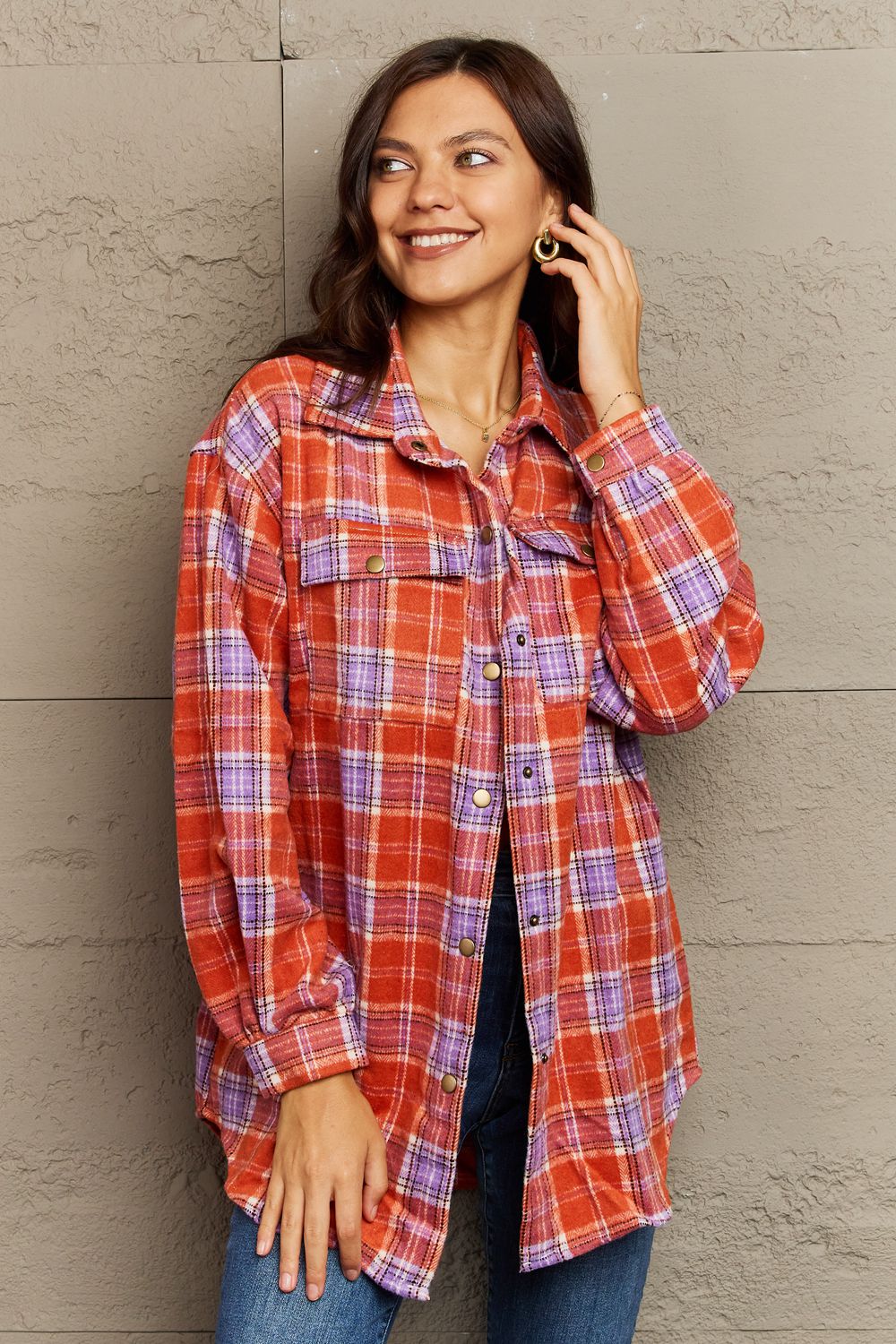 Katrina Plaid Shacket Jacket - 8 Colors - Shop All Around Divas