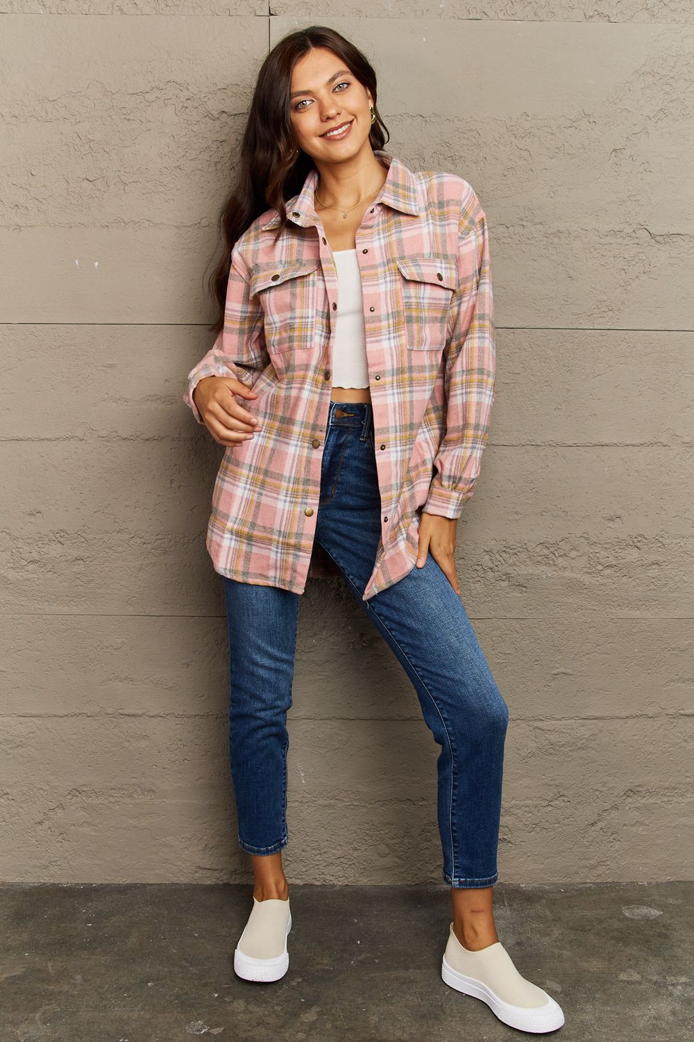 Katrina Plaid Shacket Jacket - 8 Colors - Shop All Around Divas