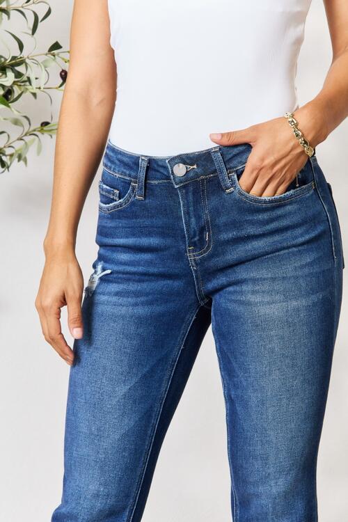 Sweet Emotions Distressed Cropped Jeans