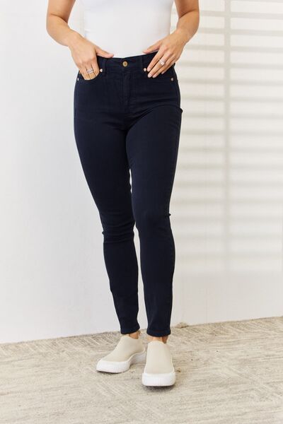 Judy Blue Full Size Garment Dyed Tummy Control Skinny Jeans - Shop All Around Divas