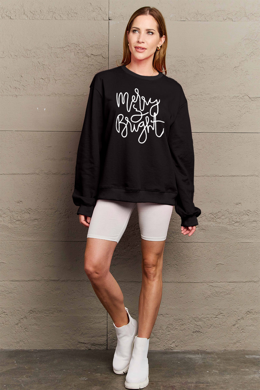 MERRY AND BRIGHT Graphic Sweatshirt - 3 Colors