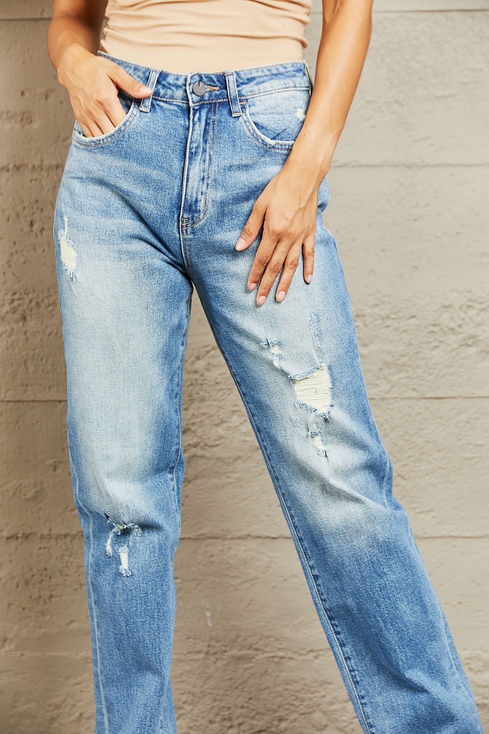 Shelli High Waisted Straight Jeans