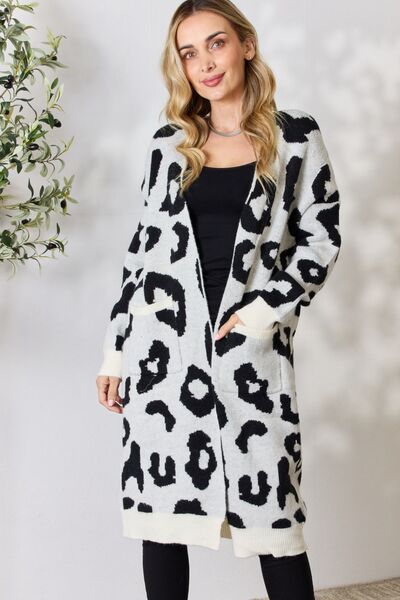BiBi Leopard Open Front Cardigan - Shop All Around Divas