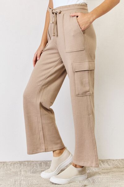 RISEN High Waist Cargo Wide Leg Pants - Shop All Around Divas