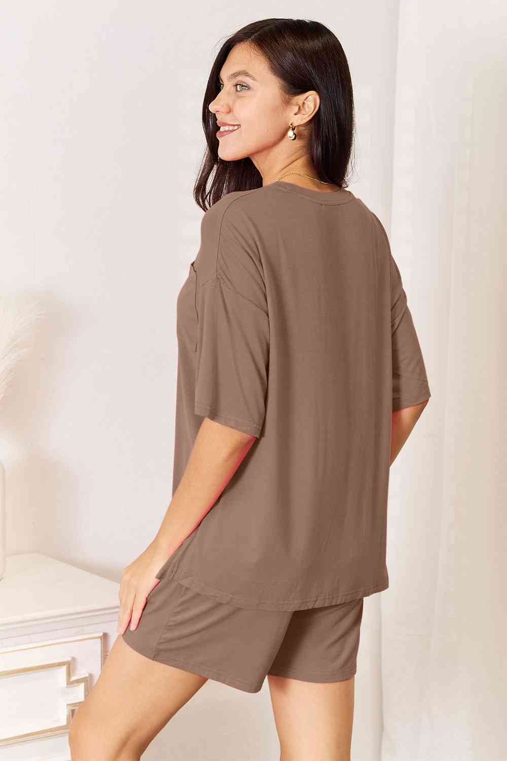 Basic Bae Full Size Soft Rayon Half Sleeve Top and Shorts Set - Shop All Around Divas