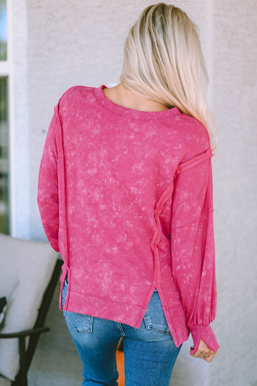 Double Take Acid Wash Sweatshirt - Shop All Around Divas