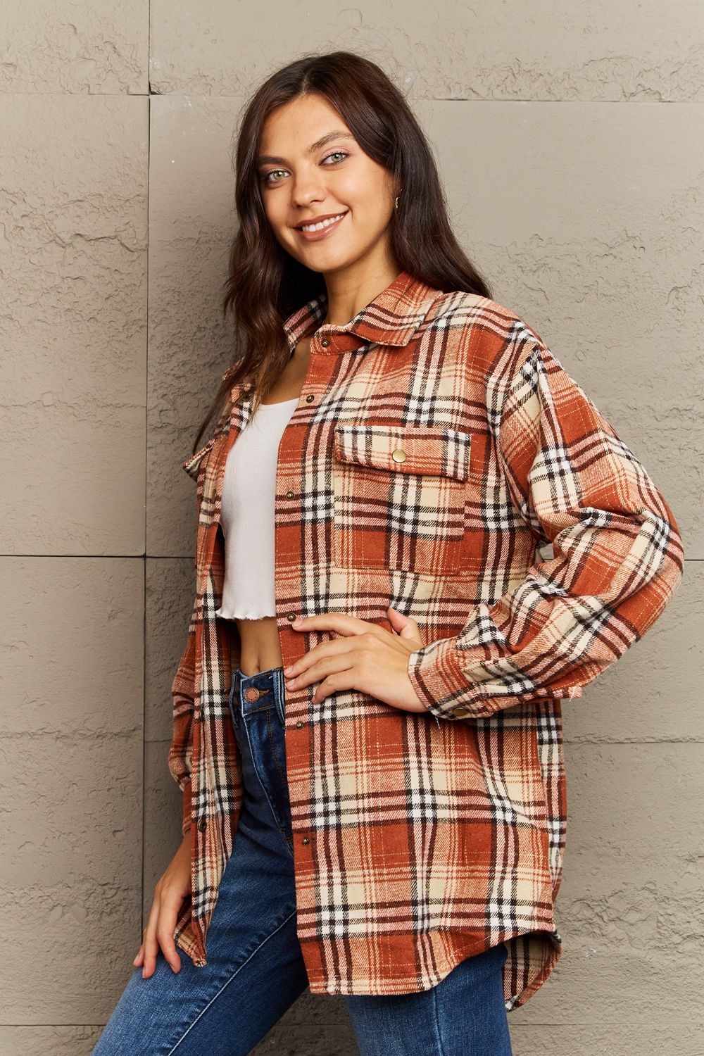 Katrina Plaid Shacket Jacket - 8 Colors - Shop All Around Divas