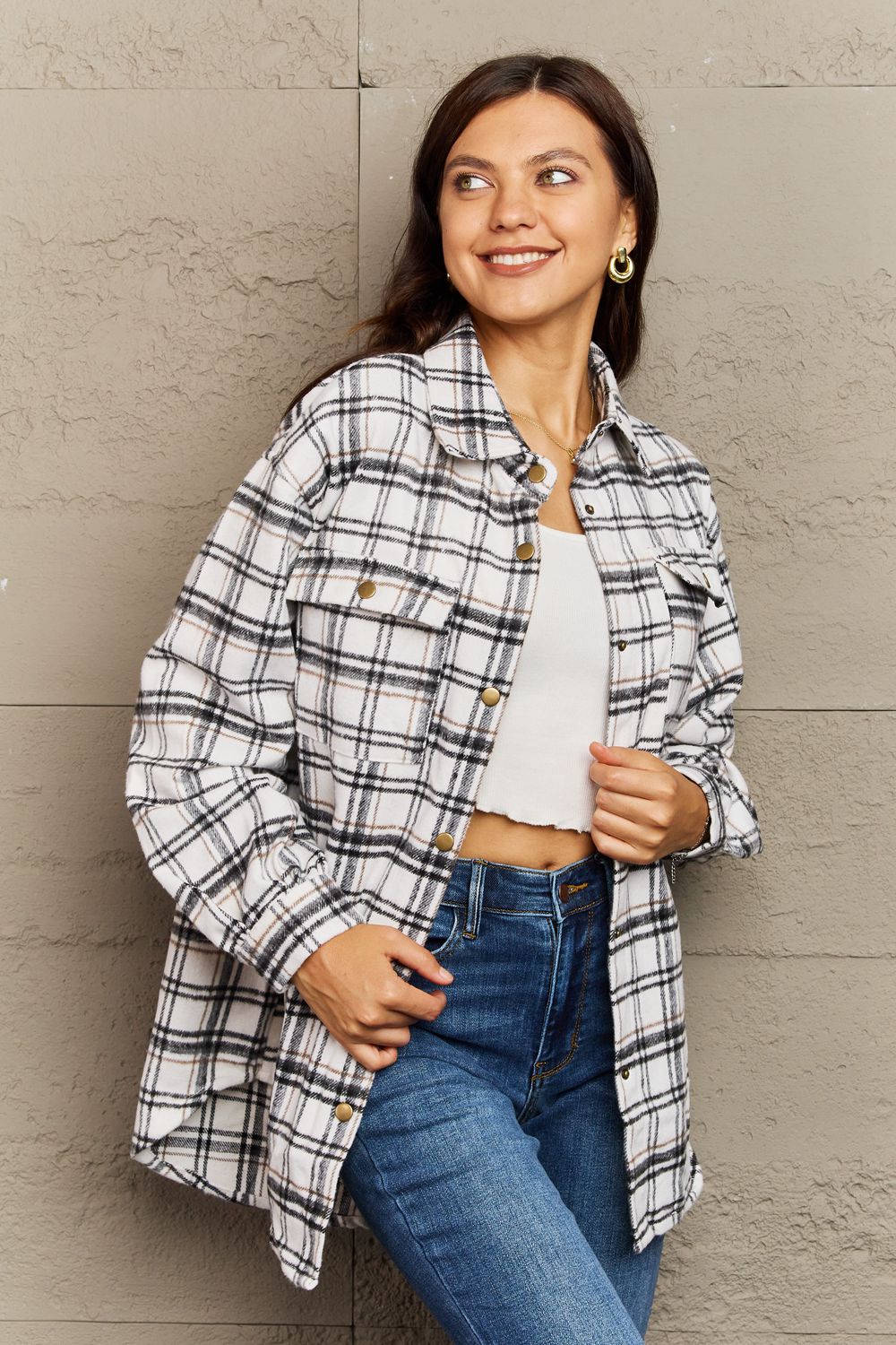 Katrina Plaid Shacket Jacket - 8 Colors - Shop All Around Divas