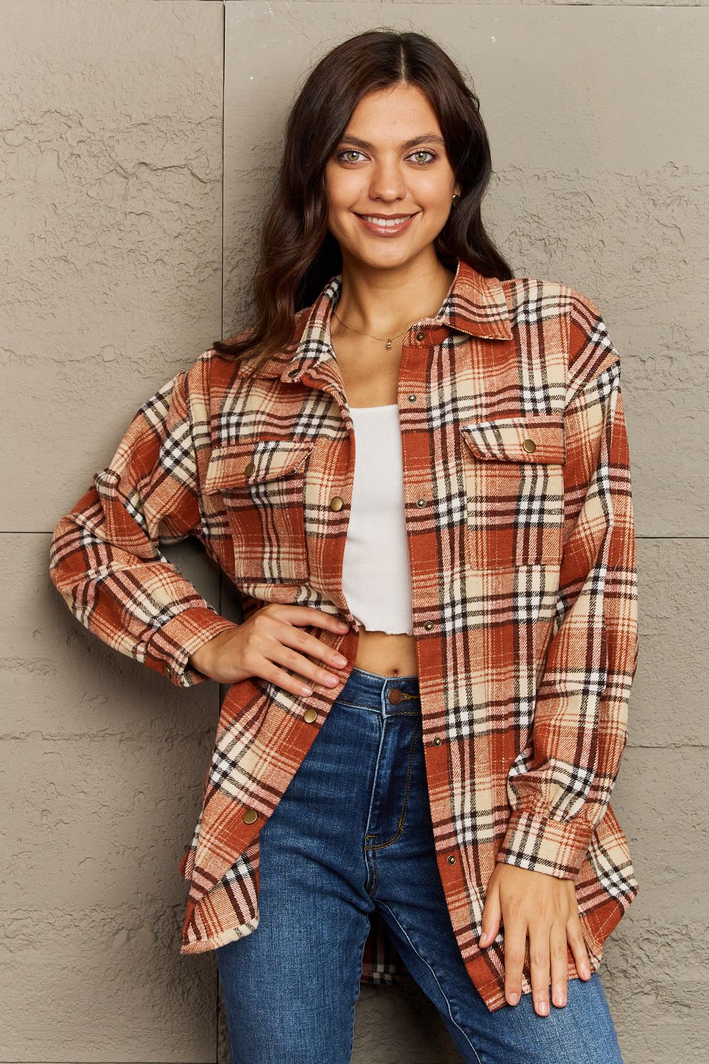 Katrina Plaid Shacket Jacket - 8 Colors - Shop All Around Divas