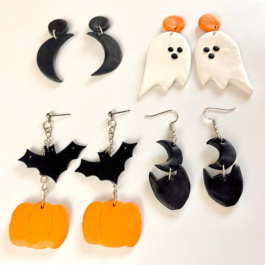 Halloween Theme Dangle Earrings - 4 Styles