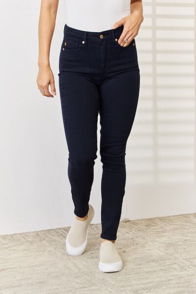 Judy Blue Full Size Garment Dyed Tummy Control Skinny Jeans - Shop All Around Divas