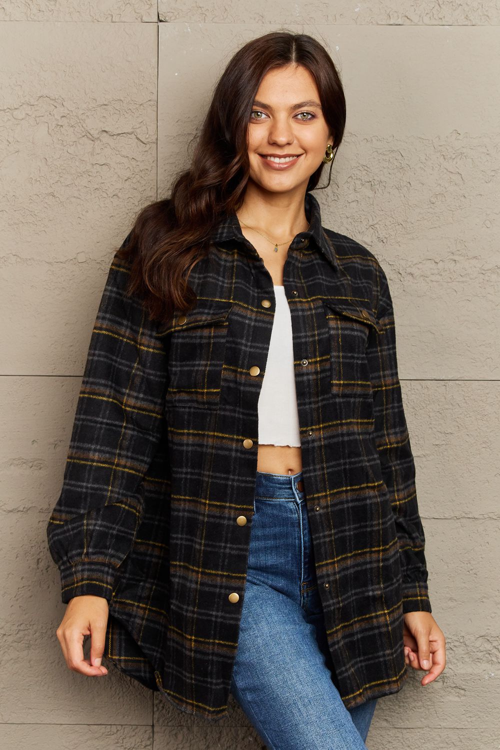 Katrina Plaid Shacket Jacket - 8 Colors - Shop All Around Divas