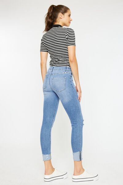 Kancan Distressed Cat's Whiskers Button Fly Jeans - Shop All Around Divas