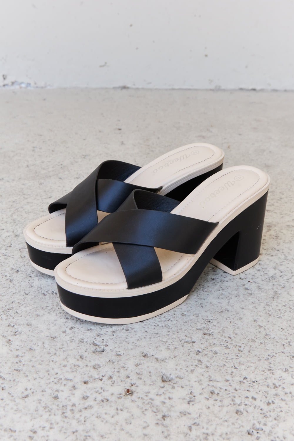 Cherish The Moments Contrast Platform Sandals in Black - Shop All Around Divas