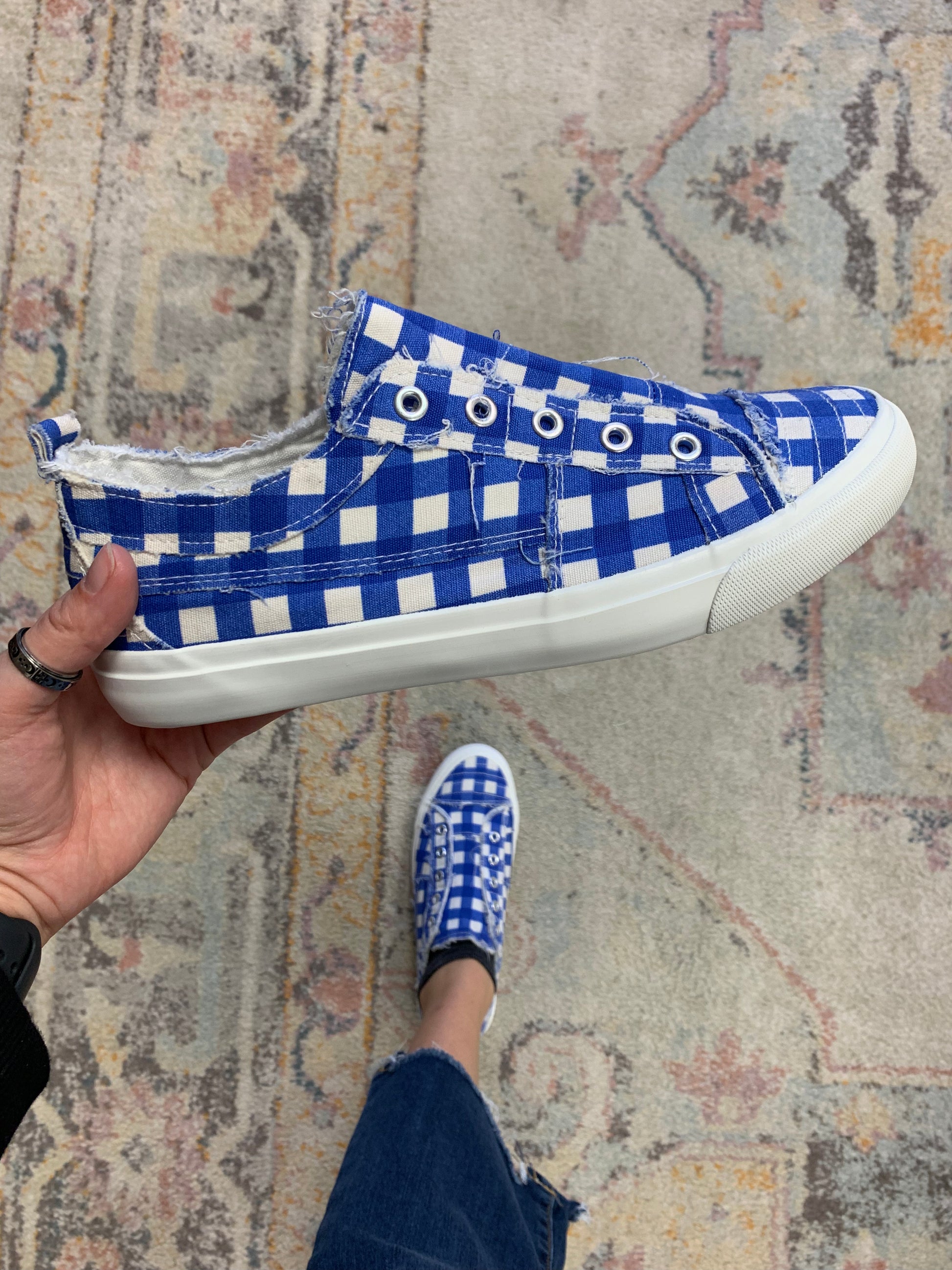 Babalu Corkys - Blue Gingham Corkys