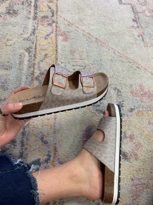 Beach Babe Sandals - Tan Corkys